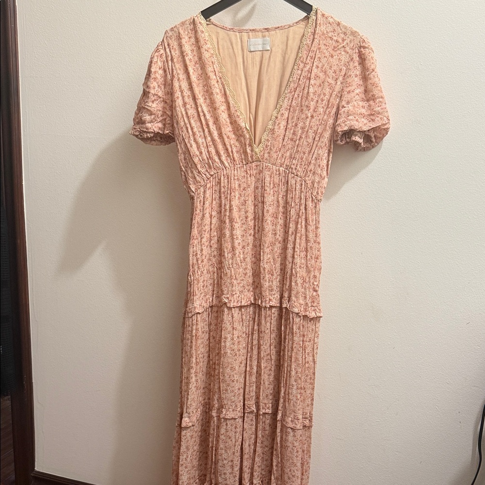 Floral Peach Maxi Dress